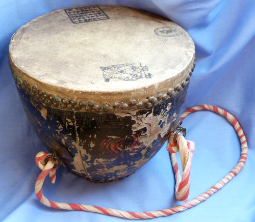 Antique Chinese Marching Drum