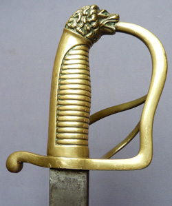 British Victorian Lionshead Officer Sword