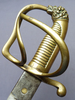 British Victorian Lionshead Officer Sword