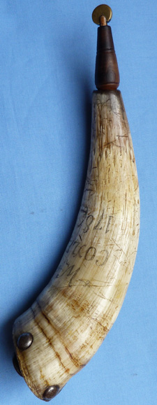 English Dated 1786 and Named 22nd Regiment of Foot Powder Horn