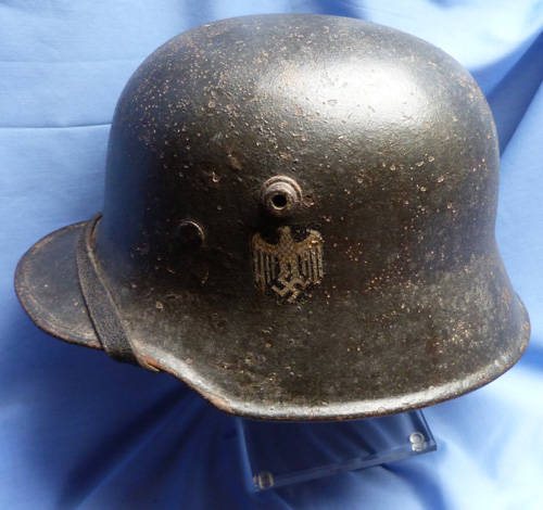 German Model 1918 WW2 Single Decal Combat Helmet