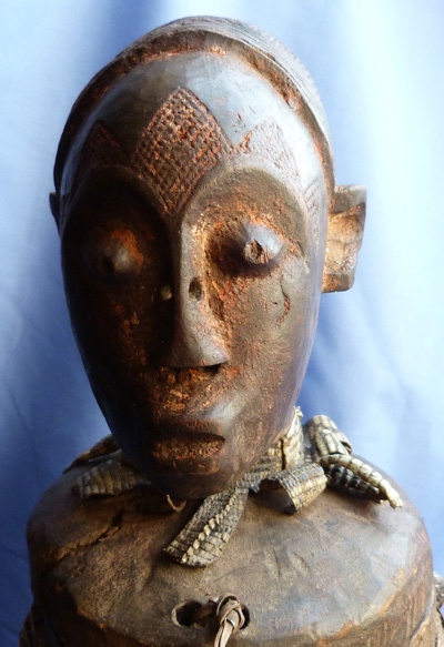 19th/20th Century African Mangbetu Wooden Tribal Figural Container